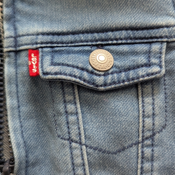 New Levi's denim hooded jacket 12M - Picture 4 of 5
